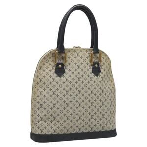 LOUIS VUITTON Monogram Mini Alma Haut Hand Bag Blue M92202
